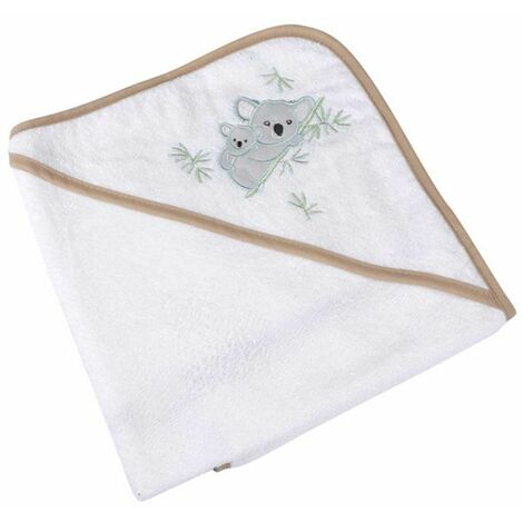 Drap de bain serviette toilette cape bébé Blanc Dog and Cat au meilleur  prix