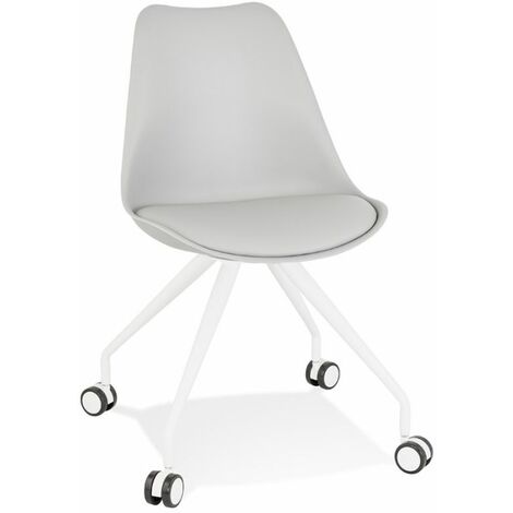 Paris Prix - Chaise De Bureau Design laxina 92cm Gris & Blanc