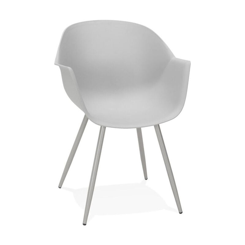Paris Prix - Chaise Design Avec Accoudoirs sinco 85cm Gris