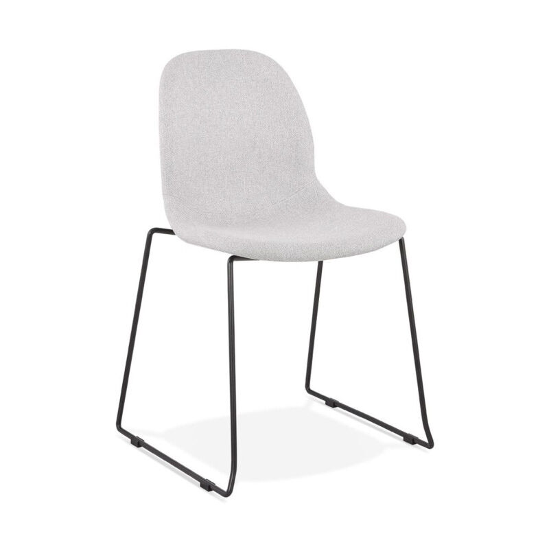 Chaise Design En Tissu clova 85cm Gris & Noir - Paris Prix
