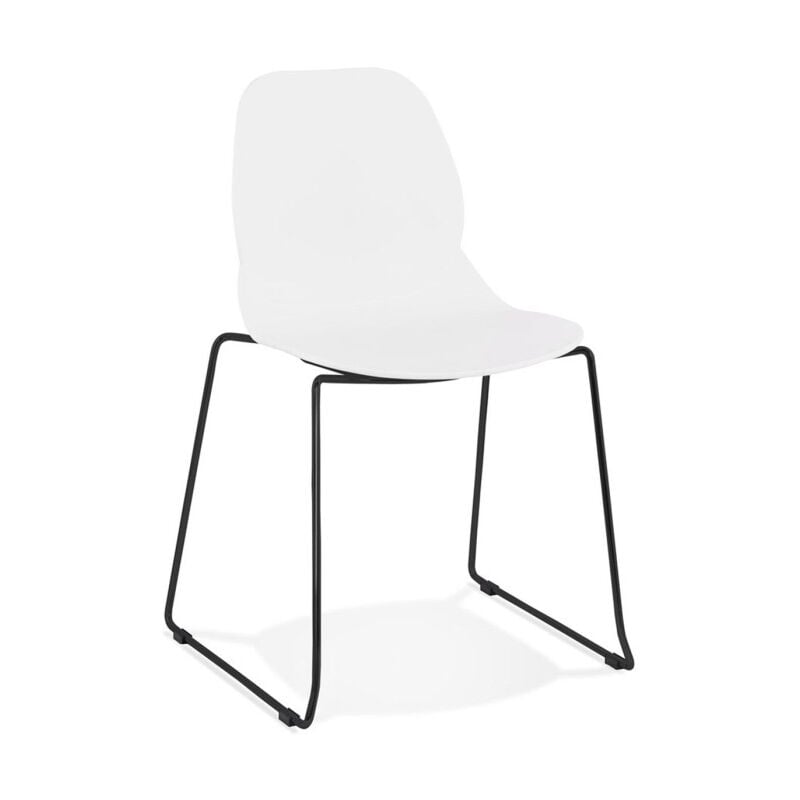 Chaise Design olganic 85cm Blanc & Noir - Paris Prix