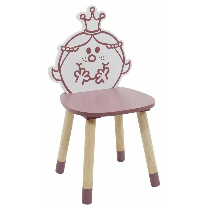 paris prix - chaise enfant madame princesse 57cm rose