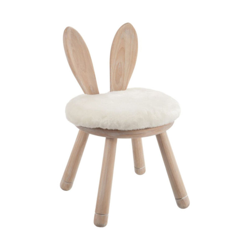 Chaise pour Enfant 'Oreilles Lapin' 56cm Naturel