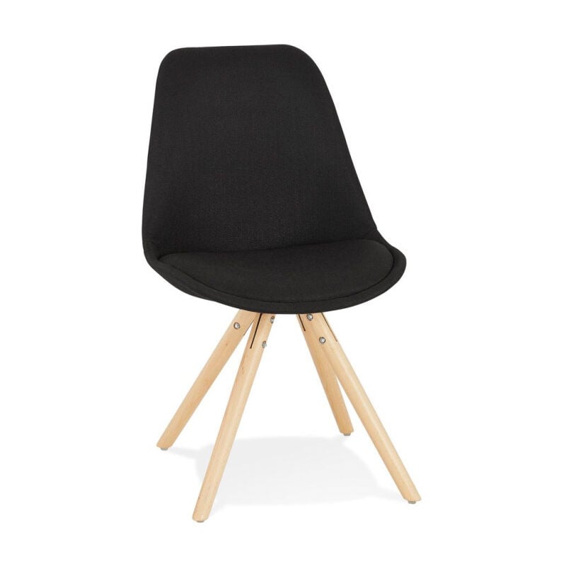 Chaise Scandinave 'Lademo' 82cm Noir & Naturel