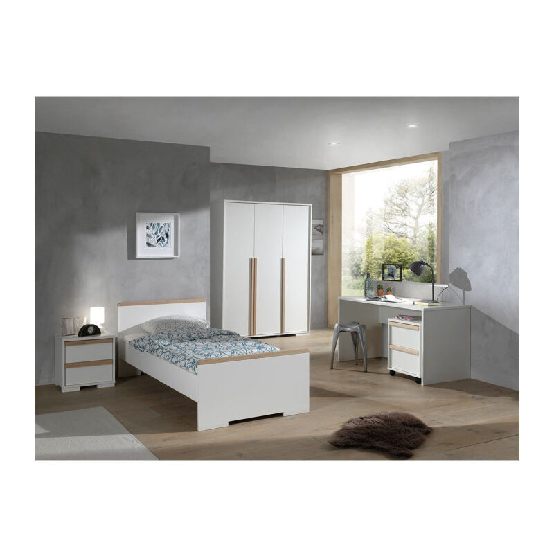 Chambre Complète Enfant 5p london Blanc - Paris Prix