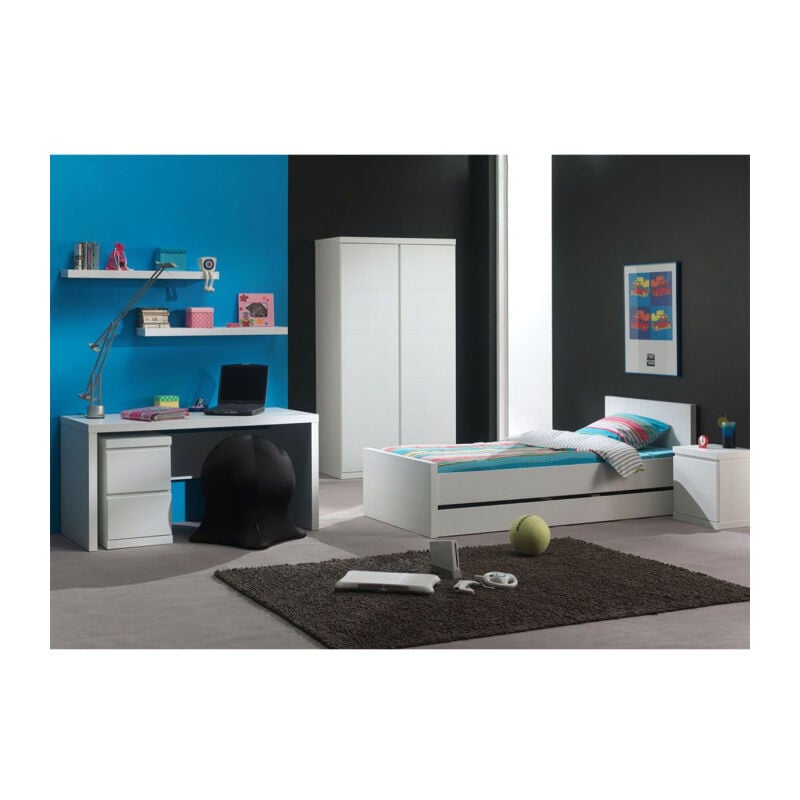 Chambre Complète Enfant 7p lara Blanc - Paris Prix