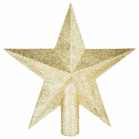Paris Prix - Cimier étoile Déco paillettes 22cm Or
