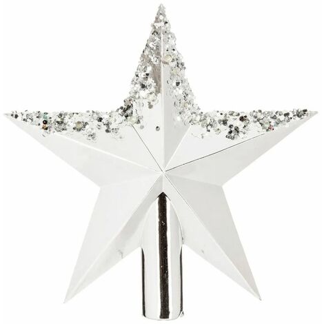 Paris Prix - Cimier étoile Gouttes colorama 22cm Argent