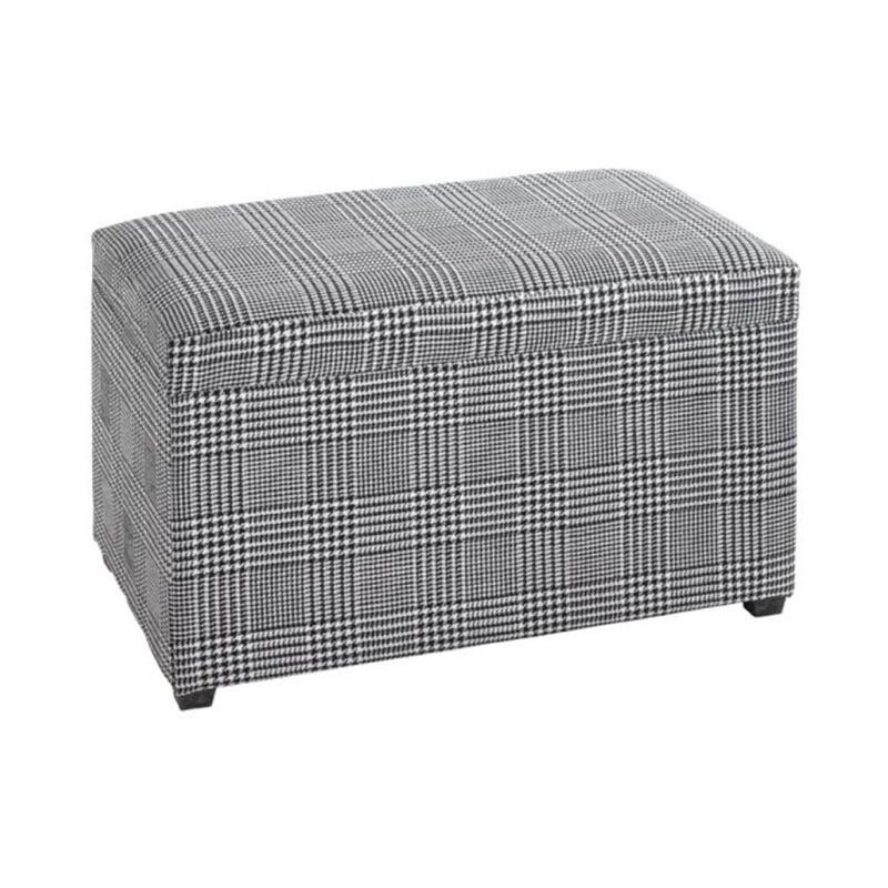 Coffre de Rangement 'Lozima' 65cm Noir & Blanc