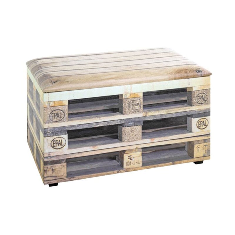 Coffre de Rangement Vintage 'Palette ii' 65cm Marron