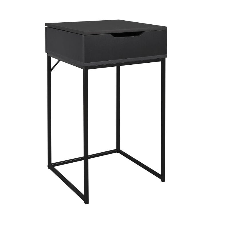 Paris Prix - Coiffeuse Design & Miroir 'Abbot' 77cm Noir