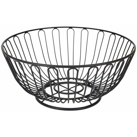 Paris Prix - Corbeille à Fruits Design filaire 25cm Noir