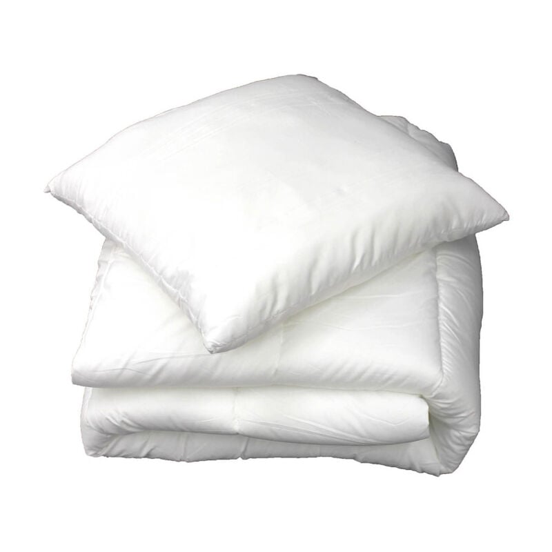 Paris Prix - Couette Microfibre 'Confort' 140x200cm Blanc