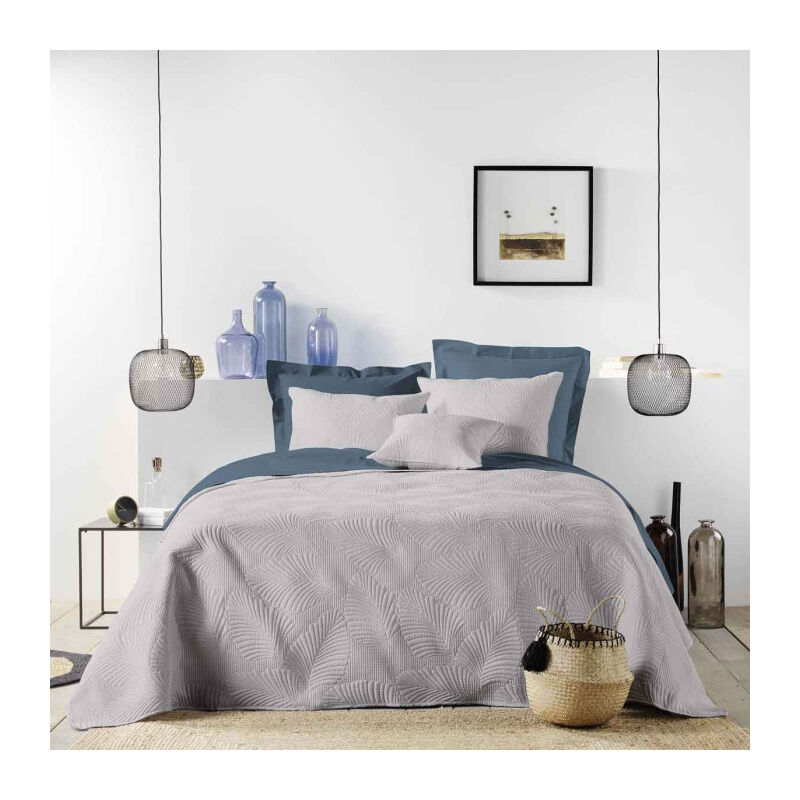Couvre-Lit Matelassé 'Palombine' 220x240cm Gris
