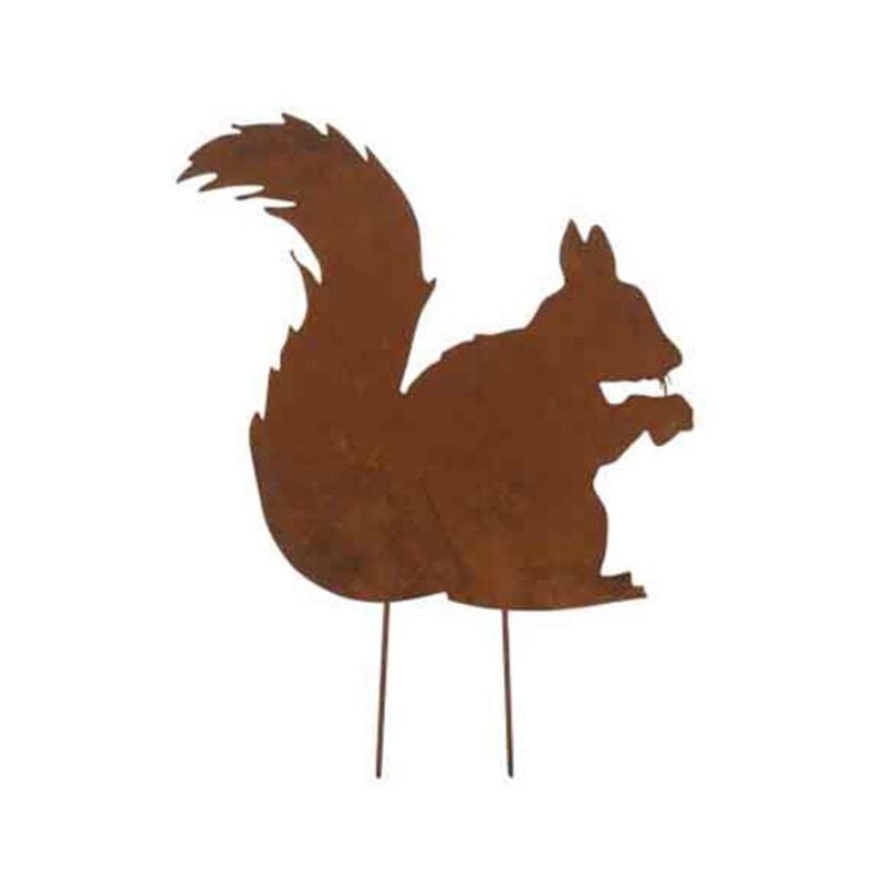 Décoration de Jardin "Écureuil" 38cm Marron Rouille
