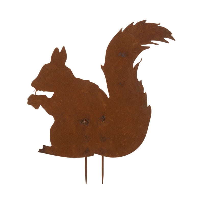 Décoration de Jardin "Écureuil" 70cm Marron Rouille