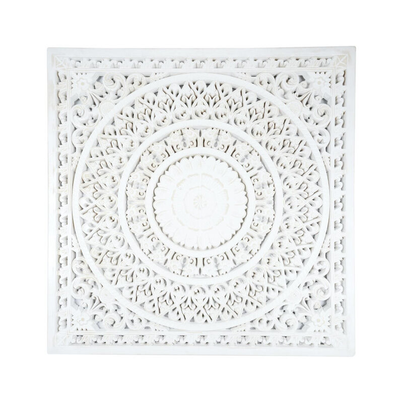 Décoration Murale en Bois 'Moulure' 80cm Blanc