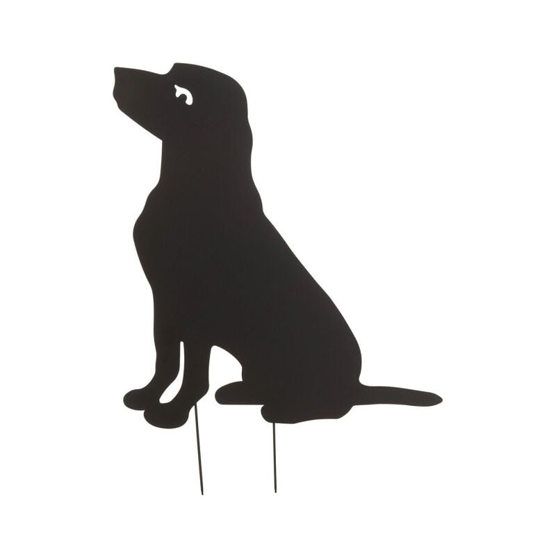 Décoration de Jardin en Métal "Chien" 76cm Noir