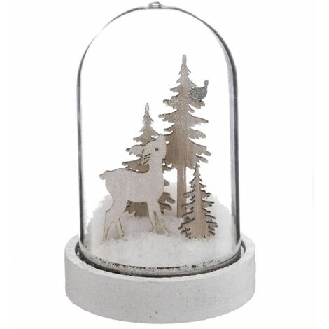 Paris Prix - Décoration De Noël Cloche polaire 12cm Blanc