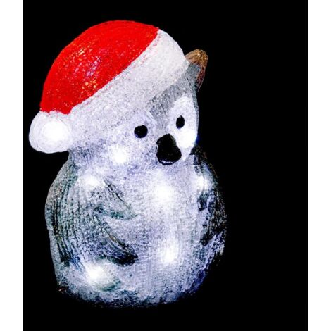Paris Prix - Décoration Lumineuse De Noël hibou 24cm Gris