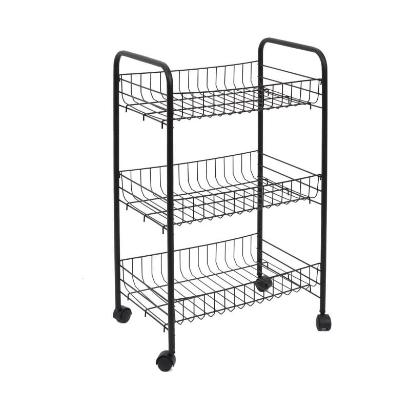 Desserte de Cuisine '3 Niveaux' 62cm Noir