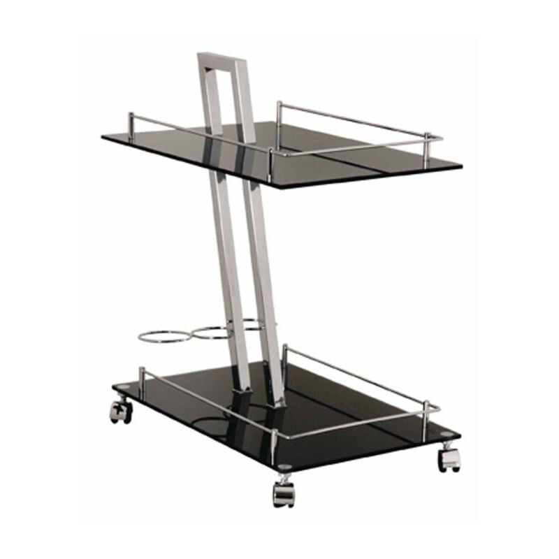 Paris Prix - Desserte de Cuisine Design 'Revue' 72cm Noir