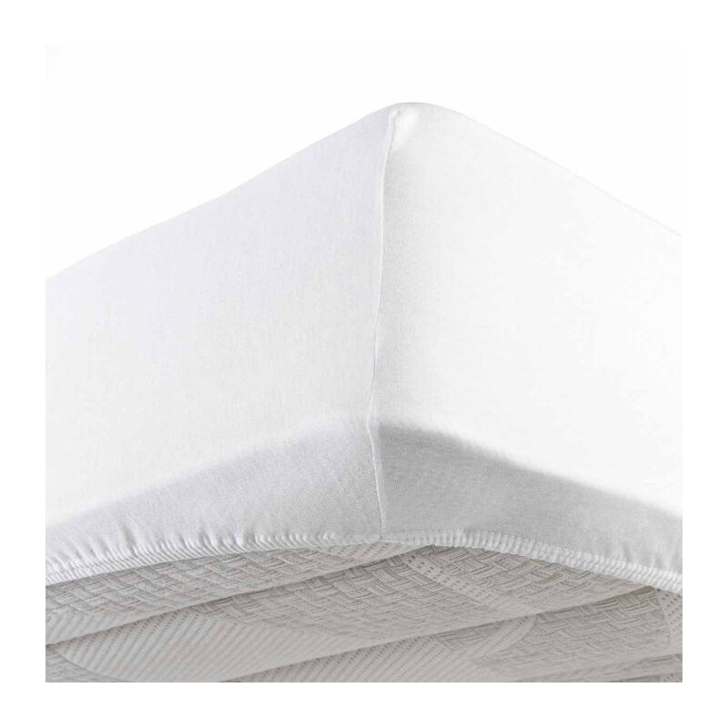 Paris Prix - Drap Housse 'Jersy' 140x190cm Blanc Paris Prix - Drap Housse 'Jersy' 140x190cm Blanc