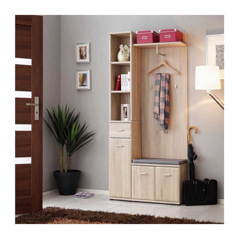 Paris Prix - Ensemble Vestiaire 4P 'armario i' 203cm Chêne