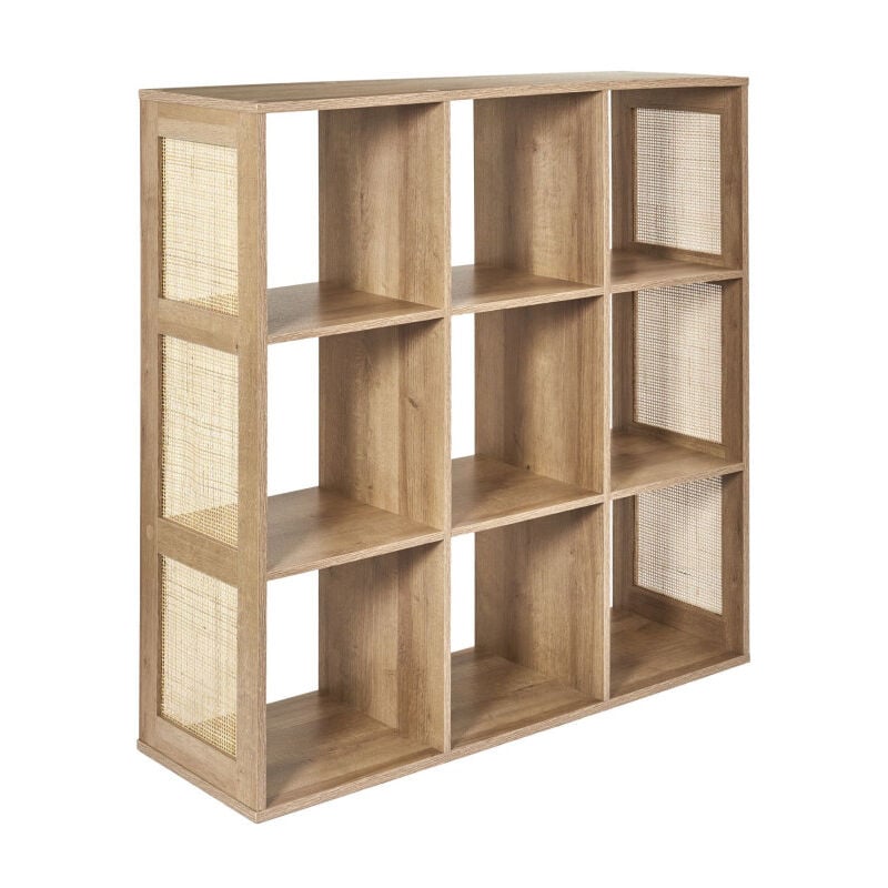 Étagère Modulable 9 Cases "Bali" 99cm Marron
