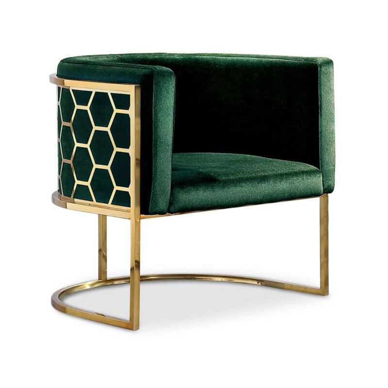 Paris Prix - Fauteuil Arrondi Design 'Neyho' 75cm Vert