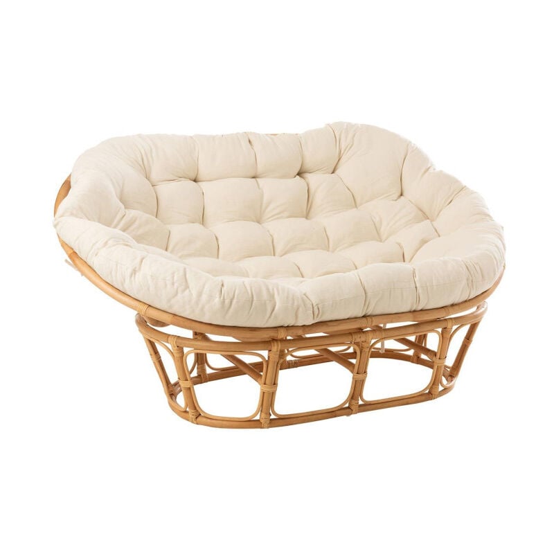 Fauteuil & Coussin en Rotin "Roni" 179cm Naturel
