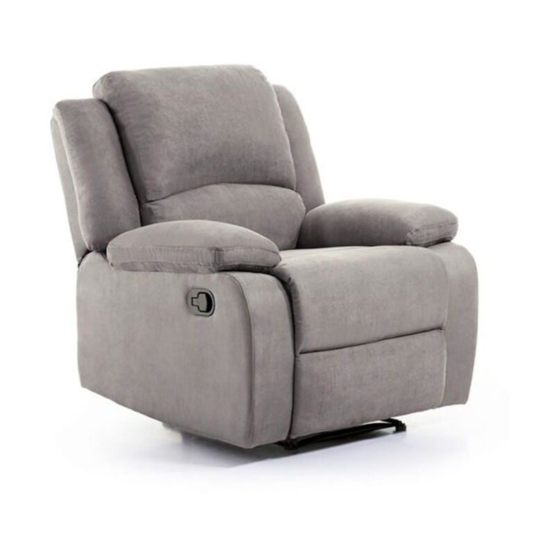 Fauteuil de Relaxation Microfibre "Polo" 96cm Gris