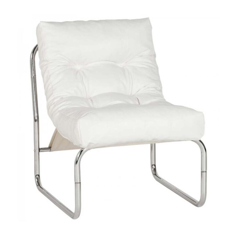 Paris Prix - Fauteuil Design 'Clip' 76cm Blanc