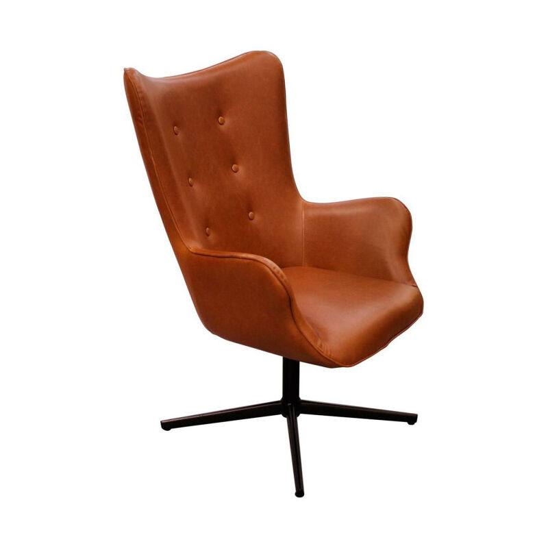 Fauteuil Pivotant Design "Helsinki" 107cm Marron