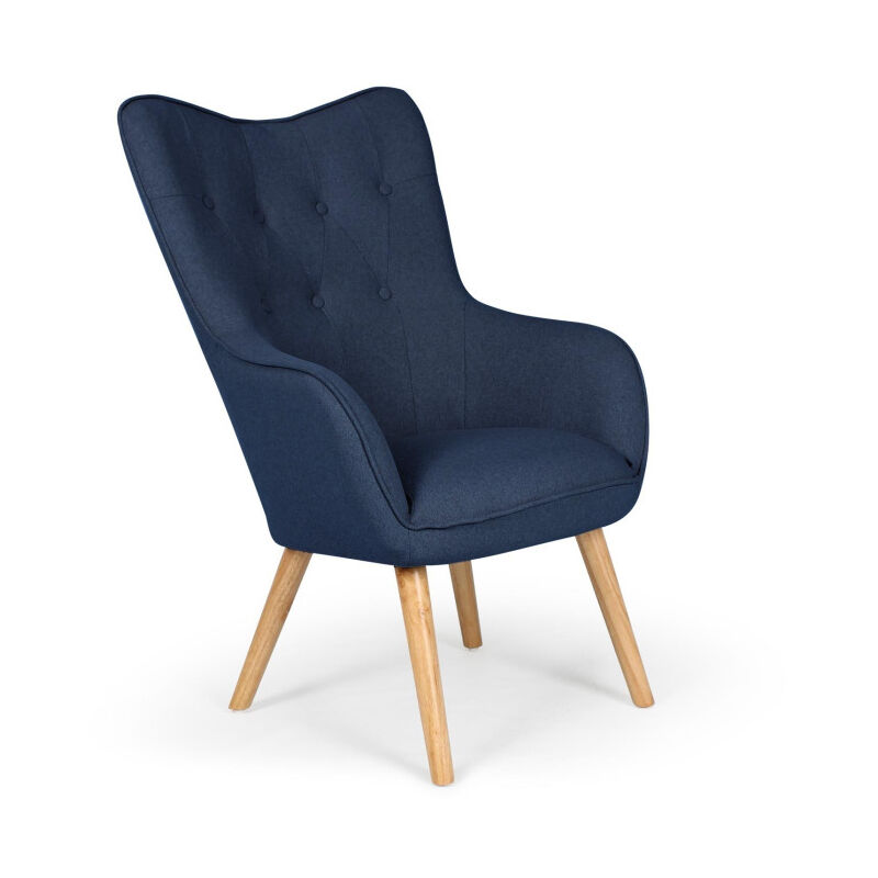Fauteuil Scandinave "Aimee" 67cm Bleu Fauteuil Scandinave "Aimee" 67cm Bleu