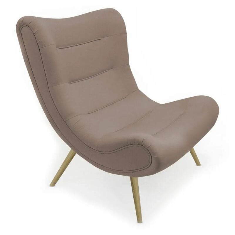 paris prix - fauteuil scandinave design roman 95cm taupe
