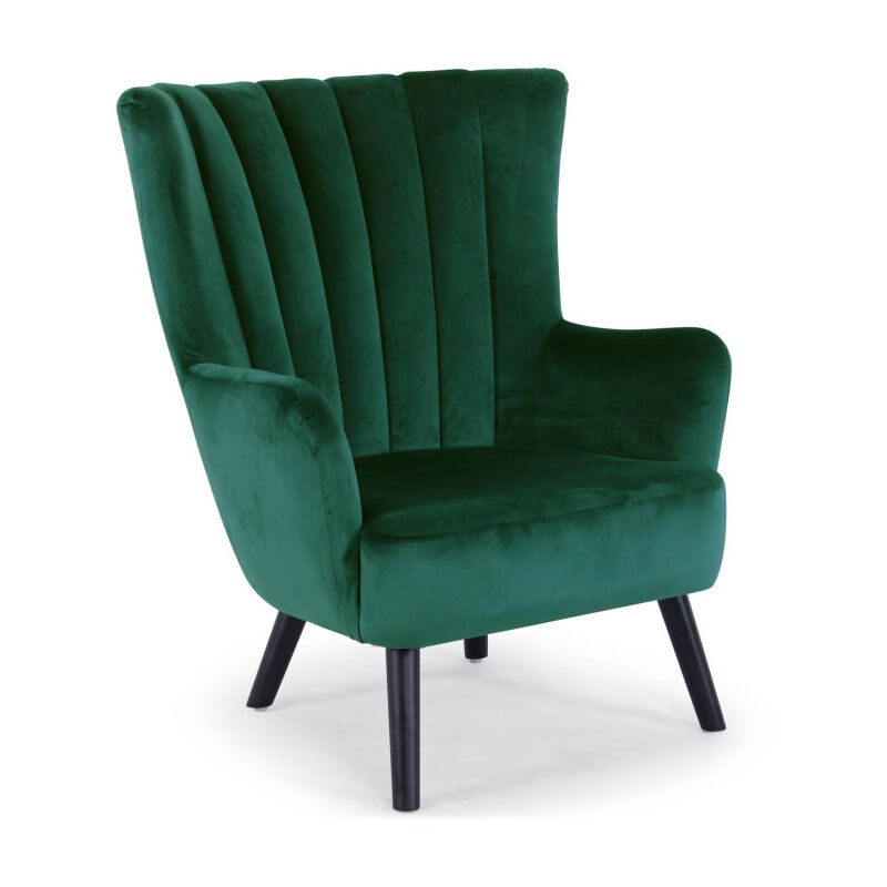 Fauteuil Scandinave Velours "Velvet" 94cm Vert Fauteuil Scandinave Velours "Velvet" 94cm Vert