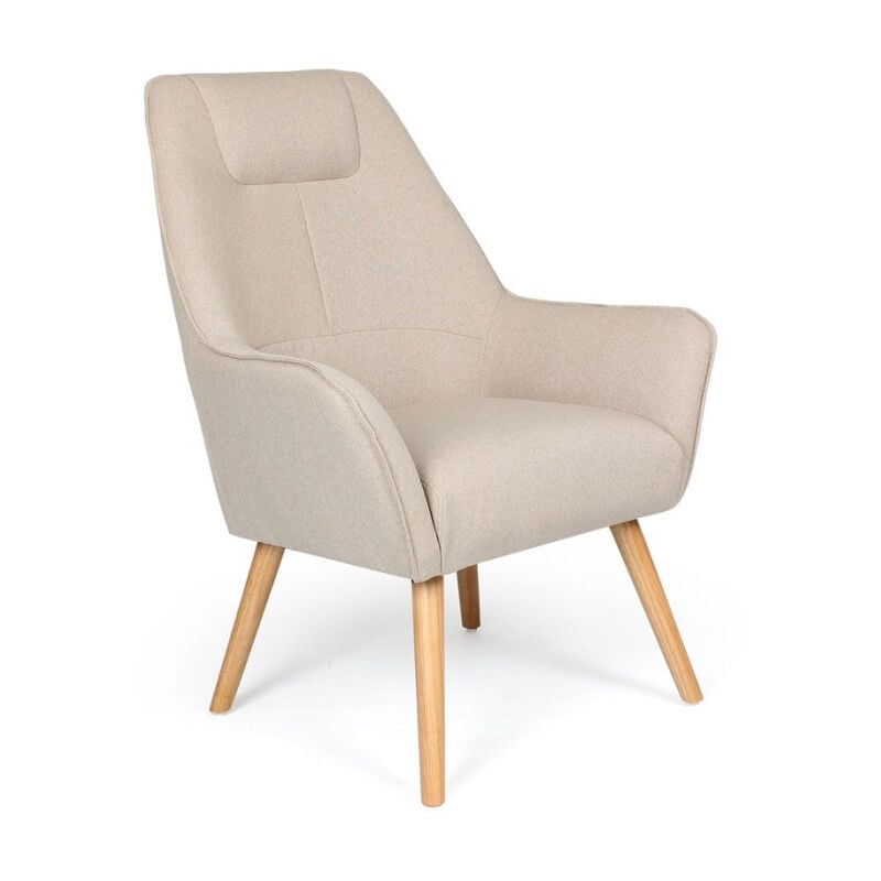 Paris Prix - Fauteuil Scandinave 'Watson' 101cm Beige
