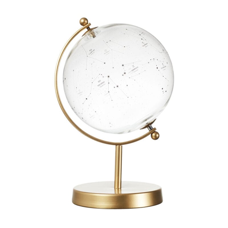 Globe Déco en Verre 'Constellations' 24cm Or