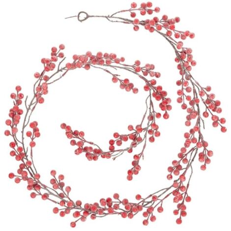 Paris Prix - Guirlande De Noël Déco baies 190cm Rouge