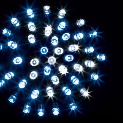 Paris Prix - Guirlande De Noël Lumineuse timer 30m Blanc Froid & Bleu