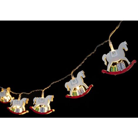 Paris Prix - Guirlande Lumineuse chevaux 165cm Multicolore