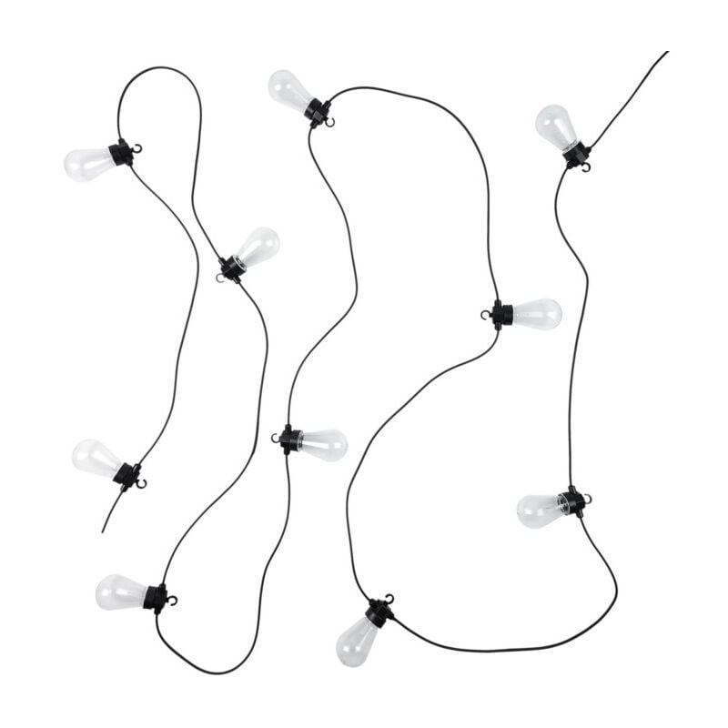 Guirlande Lumineuse Extérieur 'Ampoule Transparente' 5m Noir
