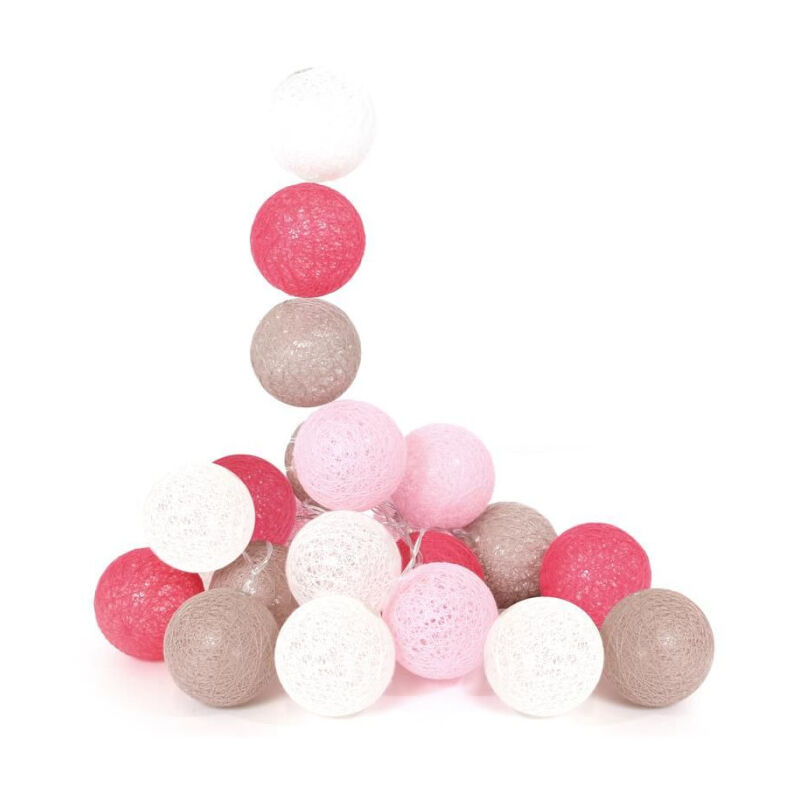 Guirlande Lumineuse à Led '20 Boules' 372cm Taupe