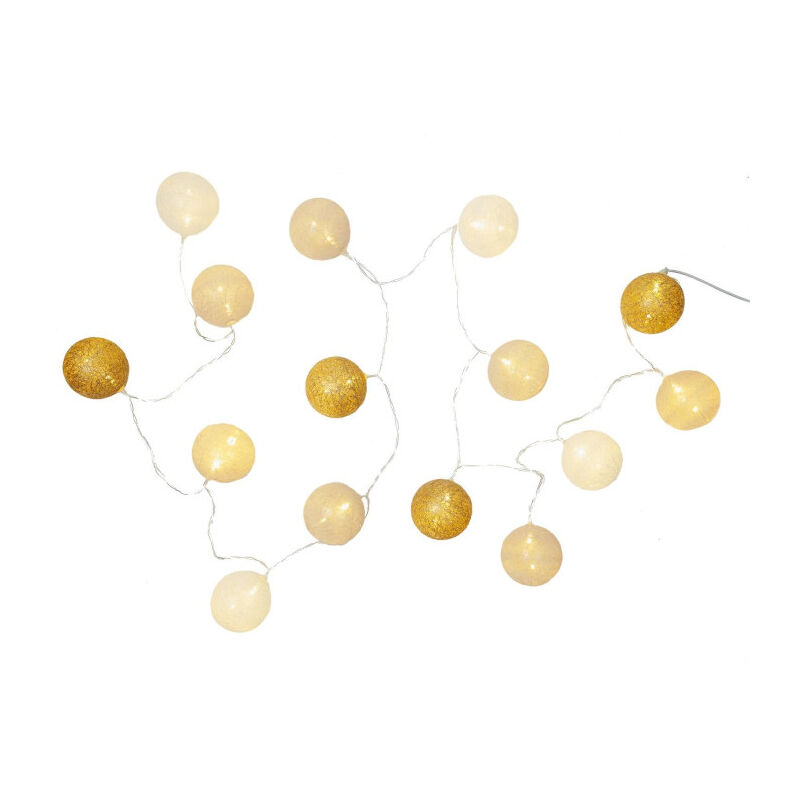 Guirlande Lumineuse Led 'Boule' 360cm Blanc & Nude