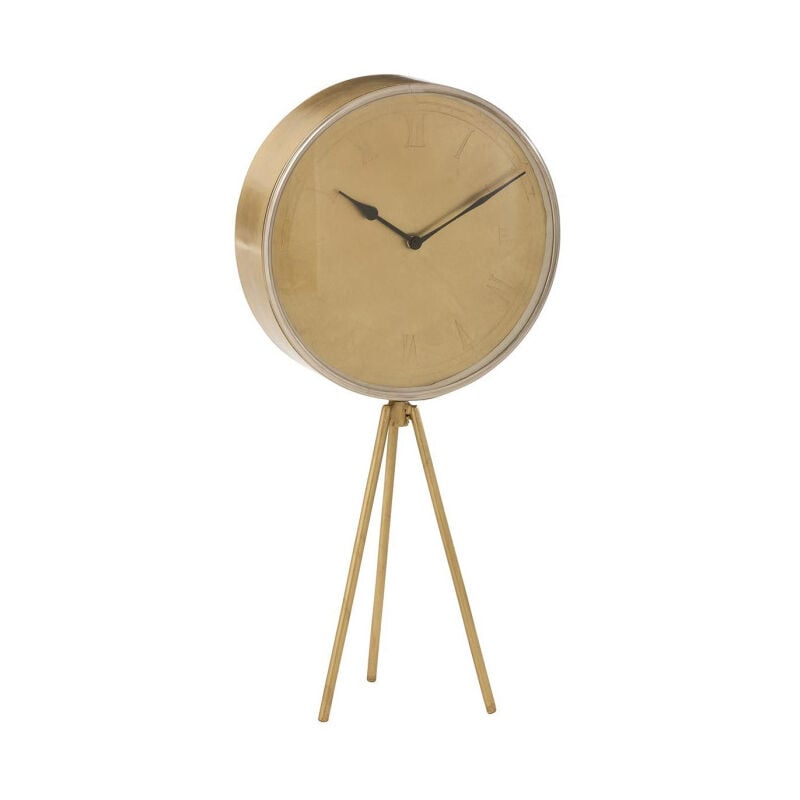 Paris Prix - Horloge à Poser Design 'Trépied' 38cm Or