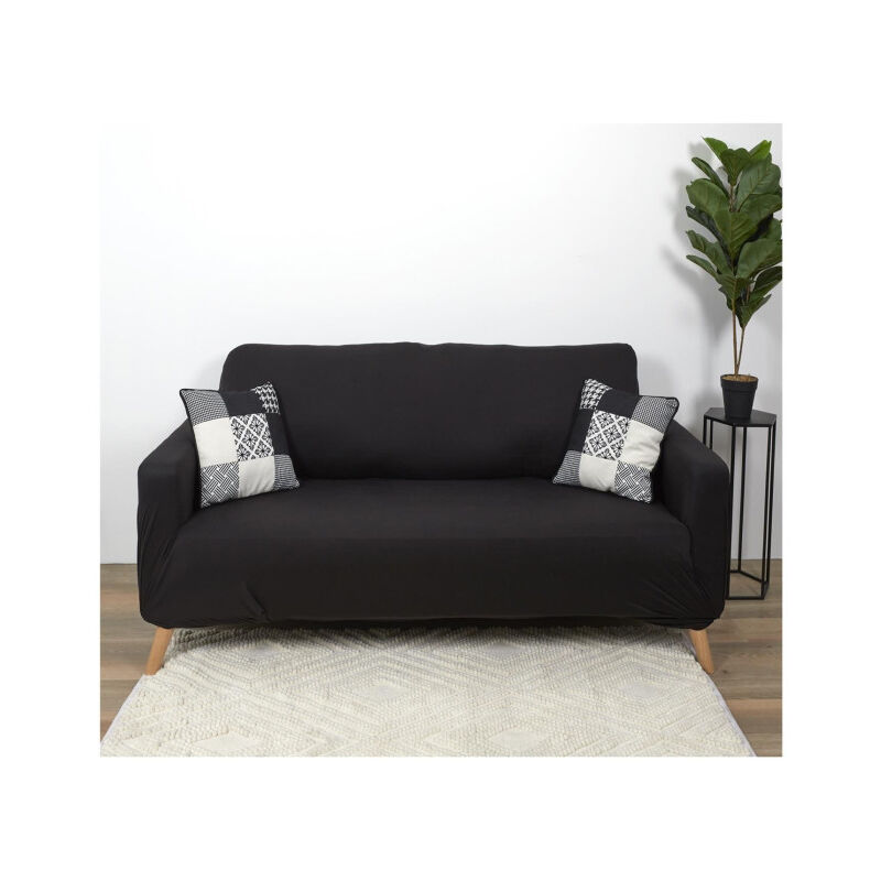 Housse de Canapé 2 Places 'Extensible' 80x170cm Noir