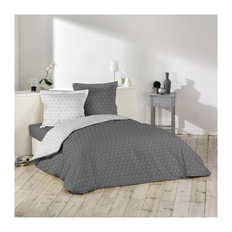 Housse de Couette 'Optic' 240x220cm Anthracite Housse de Couette 'Optic' 240x220cm Anthracite