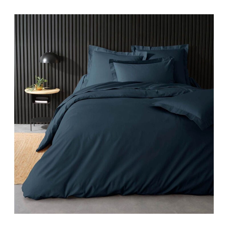 Housse de Couette "Percaline" 220x240cm Bleu Nuit