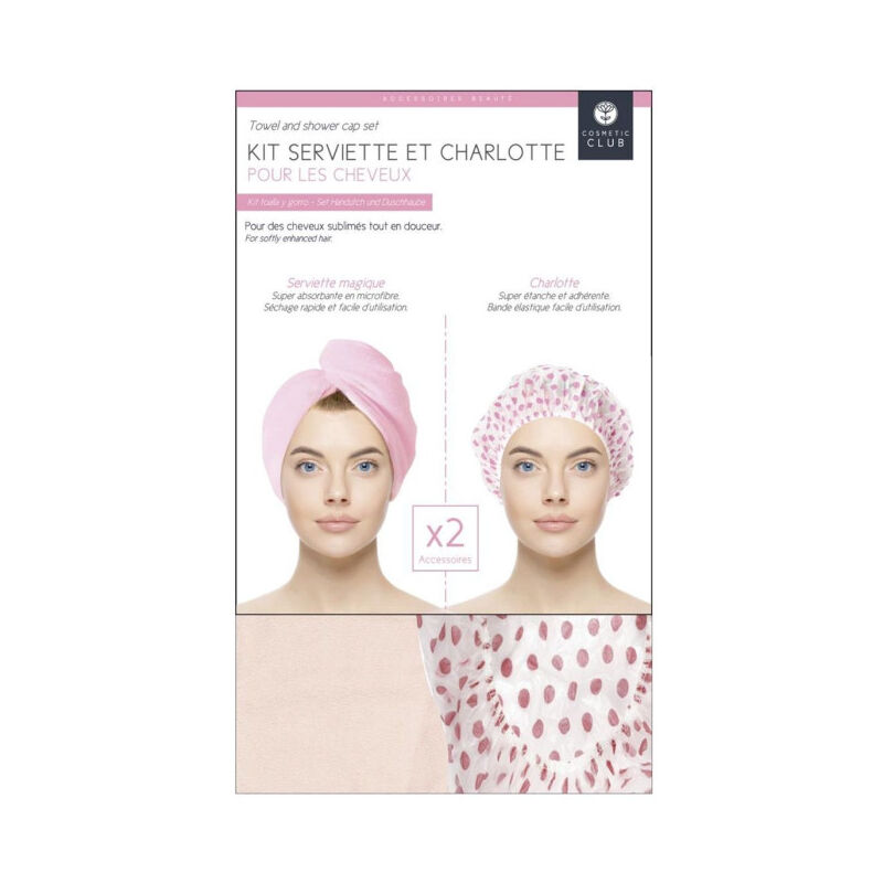 Kit Serviette & Charlotte 'Cheveux' 60cm Rose